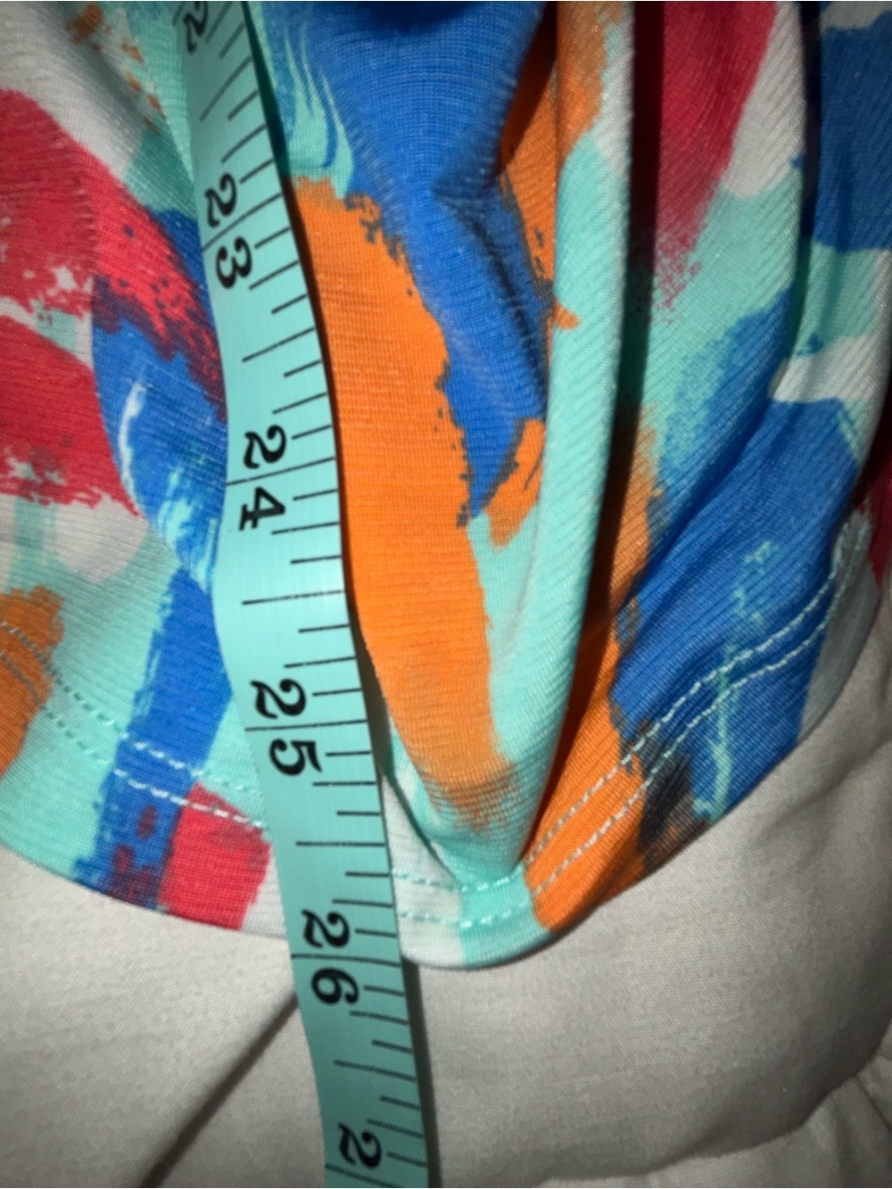 Dear Scarlett XL Abstract Brushstroke Tunic Top Roll Tab Sleeve NWT - Picture 8 of 8